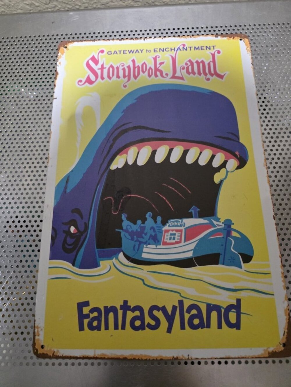 1956 Storybookland Attraction metal tin sign bedroom bar club shop design